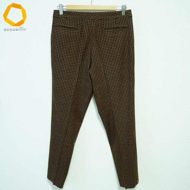 #wnc エトロ ETRO パンツ 40 黒 茶 チェック イタリア製 センタープレス レディース [975494] |  | 01