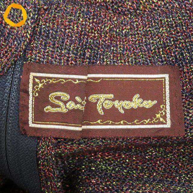 wnc サイトウトヨコ 斉藤都世子 ワンピース ニット マルチ ラメ 刺繍