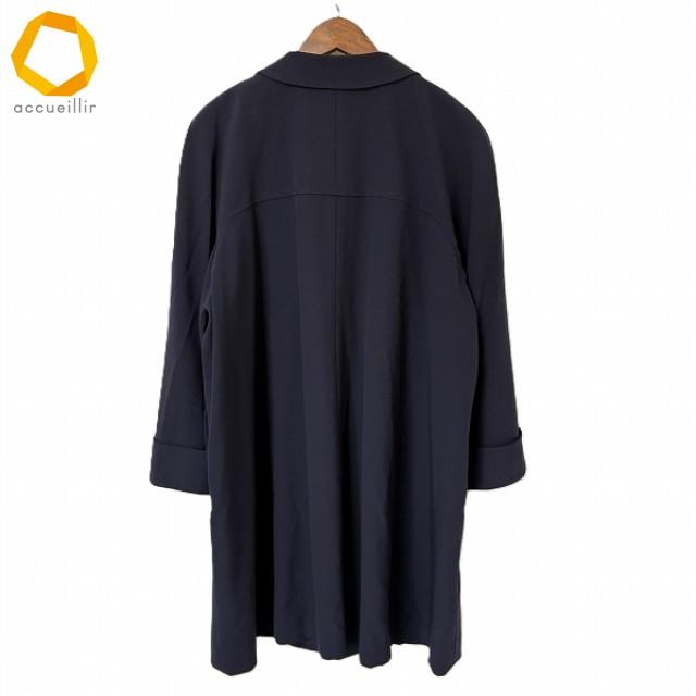anc レリアン Leilian コート 13+ 紺 ウール 大きいサイズ 美品