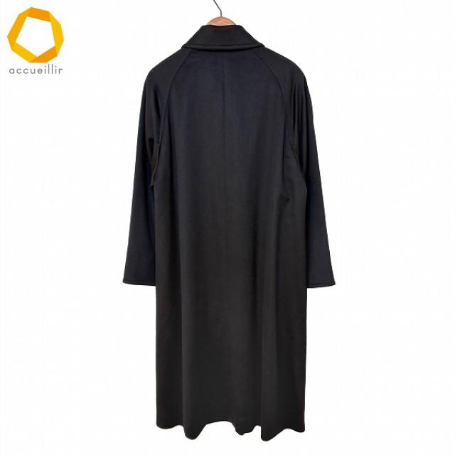 【美品】コロンボ カシミヤ100パーセント ステンカラーコート ブラック L COLOMBO カシミヤステンカラーコート