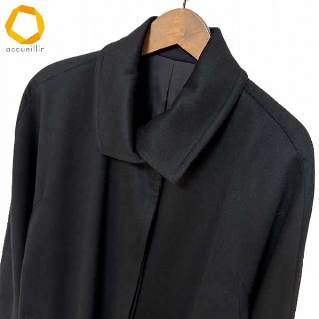 wnc コロンボ COLOMBO コート 黒 カシミヤ ロング ステンカラー 美品