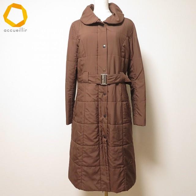 wnc ハロッズ Harrods コート 2 茶 中綿 フォックスファー フード付き 