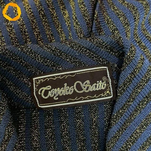 wnc サイトウトヨコ 斉藤都世子 セットアップ パンツ 紺 ニット