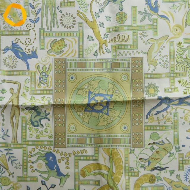 ape エルメス HERMES スカーフ カレ プチカレ Forces de a vie 生命の
