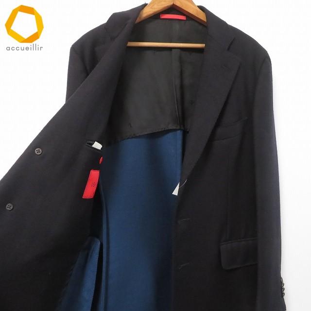 wnc イザイア ISAIA コート チェスターコート 48 黒 イタリア製 メンズ