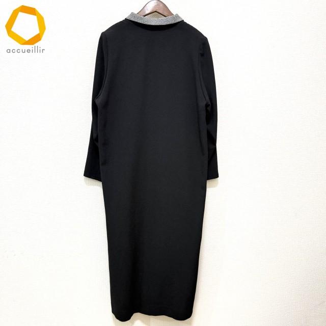 anc シセンドウ 詩仙堂 BY HITOSHI コート 黒 白 ちりめん 鹿の子柄