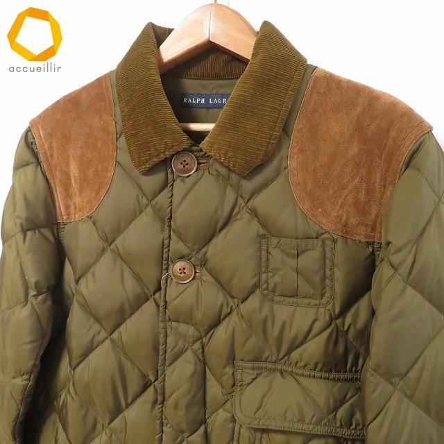 wnc ラルフローレン RalphLauren ダウンコート 11 カーキ 茶 スエード 