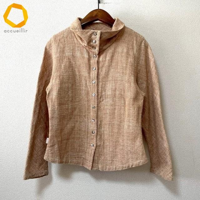 anc うさと USAATO シャツ・ブラウス ベージュ系 スタンドカラー 美品 