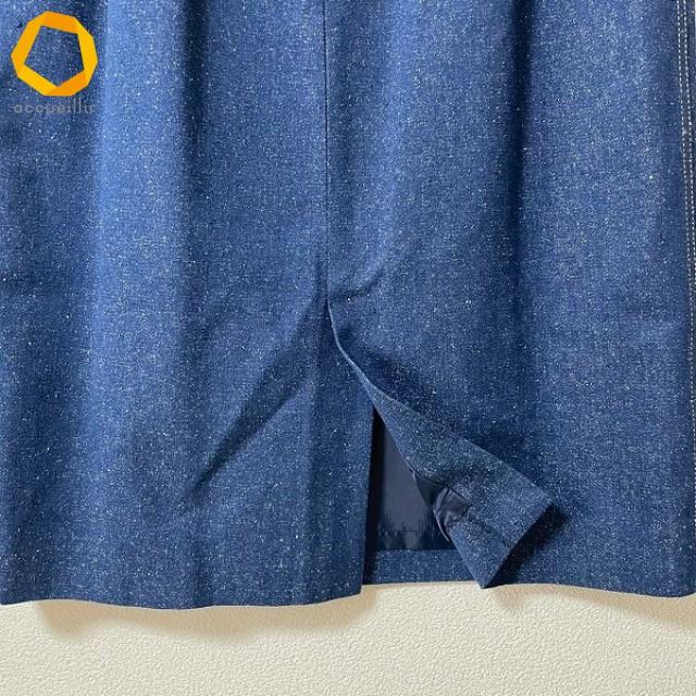 anc レオナール LEONARD セットアップ ツーピース 15 青系 デニム調