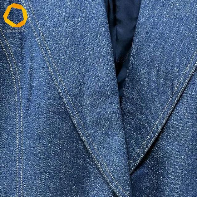 anc レオナール LEONARD セットアップ ツーピース 15 青系 デニム調