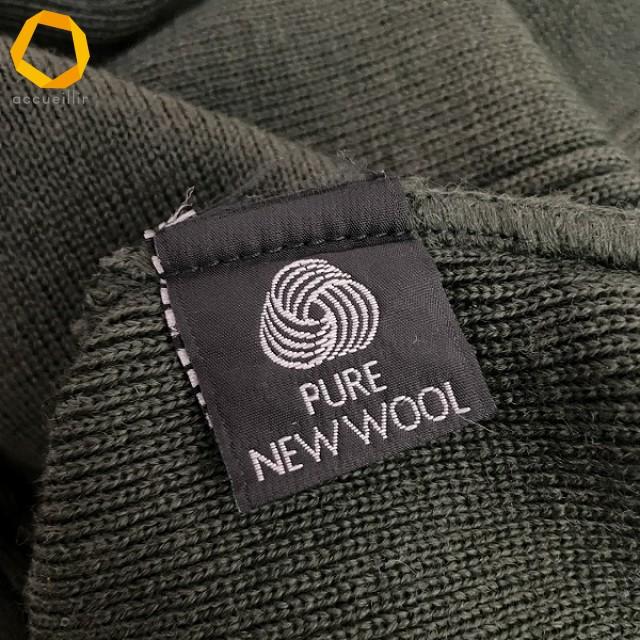 wnc バーバリー BURBERRY ニット・セーター 42 緑 ヴィンテージ レザー