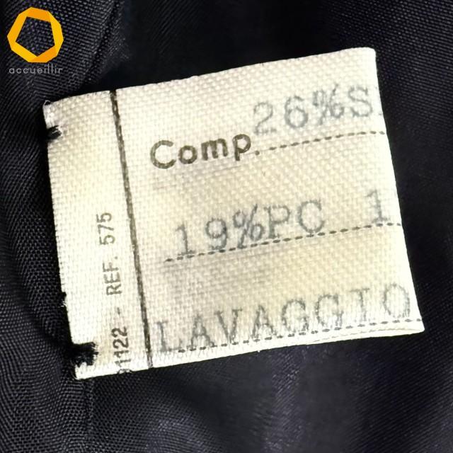 anc ヘルノ Herno スカートスーツ 48 黒 紺 ゴールド セットアップ 総