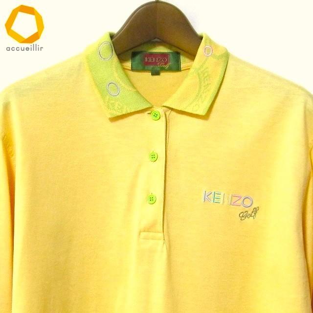 anc ケンゾーゴルフ KENZO golf ポロシャツ 1 黄色系 長袖 ゴルフ