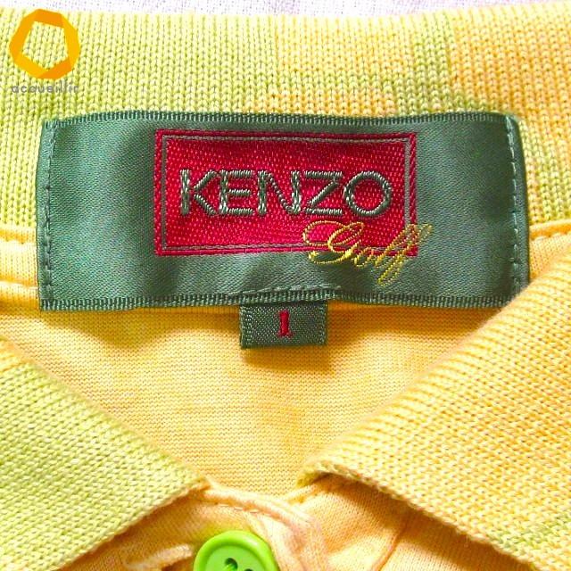 anc ケンゾーゴルフ KENZO golf ポロシャツ 1 黄色系 長袖 ゴルフ