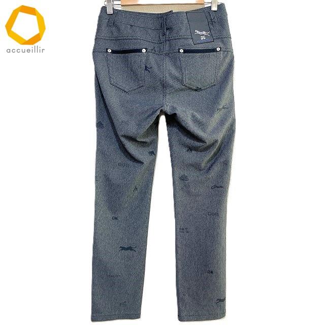 anc イタリヤ 伊太利屋 ラ モーダ ゴジ La Moda GOJI パンツ 9 紺 ロゴ 