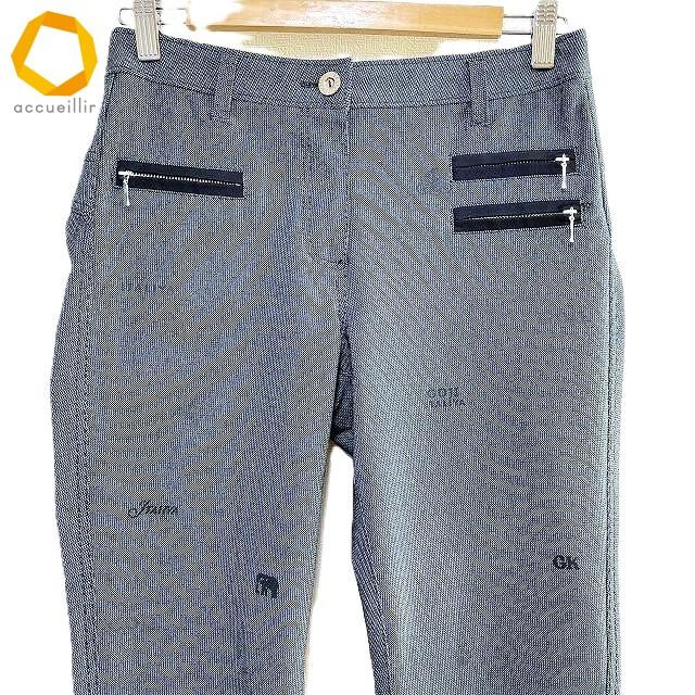 anc イタリヤ 伊太利屋 ラ モーダ ゴジ La Moda GOJI パンツ 9 紺 ロゴ 