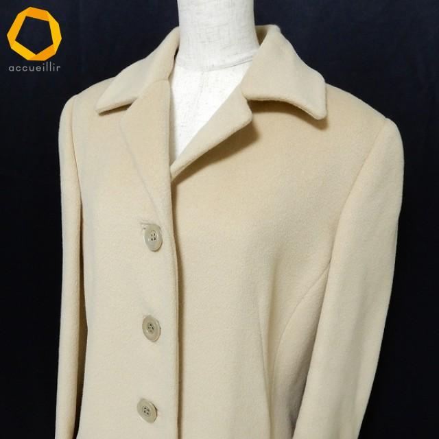 #wnc ヴァレンティノ VALENTINO ロング コート 44 ベージュ系 カシミヤ混 アンゴラ混 大きいサイズ レディース [982257]_2