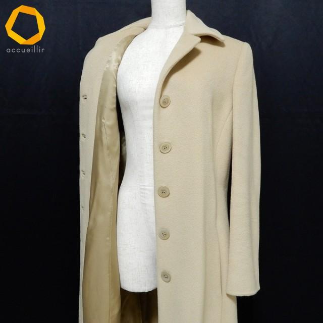 #wnc ヴァレンティノ VALENTINO ロング コート 44 ベージュ系 カシミヤ混 アンゴラ混 大きいサイズ レディース [982257]_3