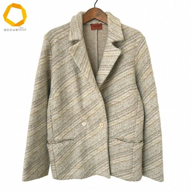 wxc ミッソーニ MISSONI ジャケット 44 ベージュ モヘヤ混 イタリア製