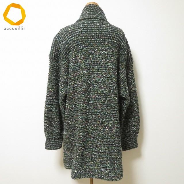wnc ミッソーニ MISSONI コート カーディガン ニット 50 緑系 モヘア混 