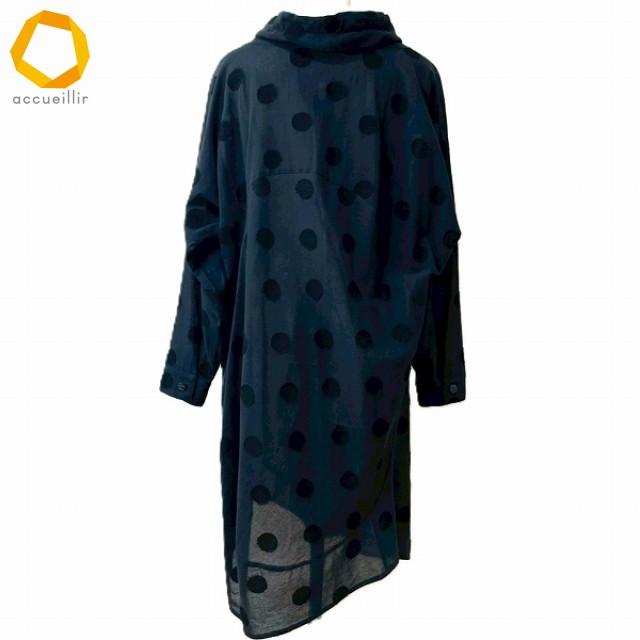 anc ジウセンソユニコ 慈雨 Sensounico ワンピース 40 黒 ドット 水玉