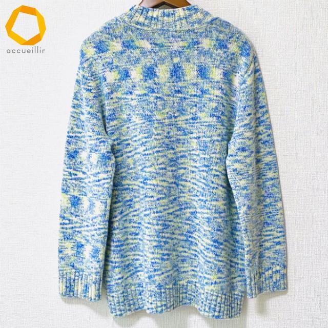 wnc レリアン Leilian ニット・セーター 13+ 青系 黄緑 白系 カシミヤ