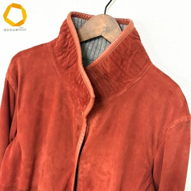 wnc アニオナ AGNONA コート 46 オレンジ グレー カシミヤ シープ