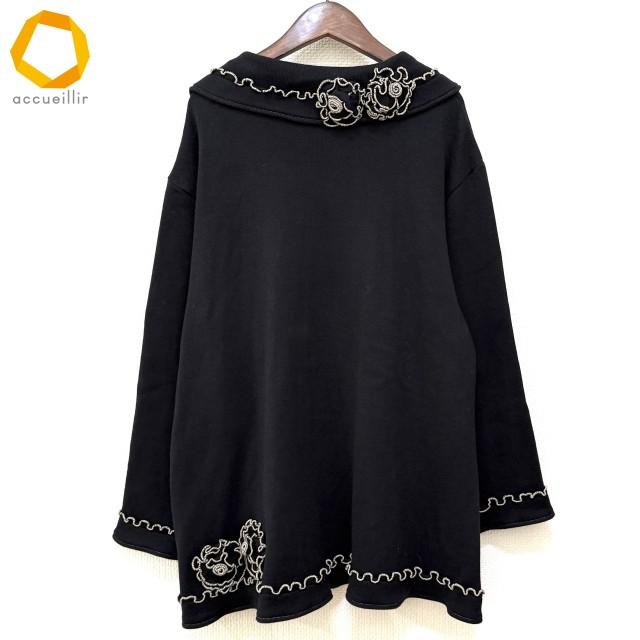 anc ポテチーノ potechino ジャケット 黒 ベージュ ニット フリル 花 