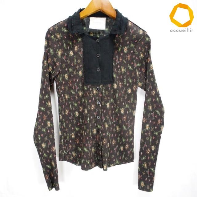 あっこコテラック ブラウス  size1 a コテラック Cotelac シャツ・ブラウス 0 黒系 マルチ 総柄 異素材