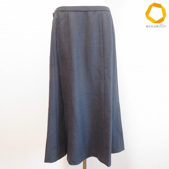 anc レリアン Leilian セットアップ スカートスーツ 13+ 茶 青 ノー