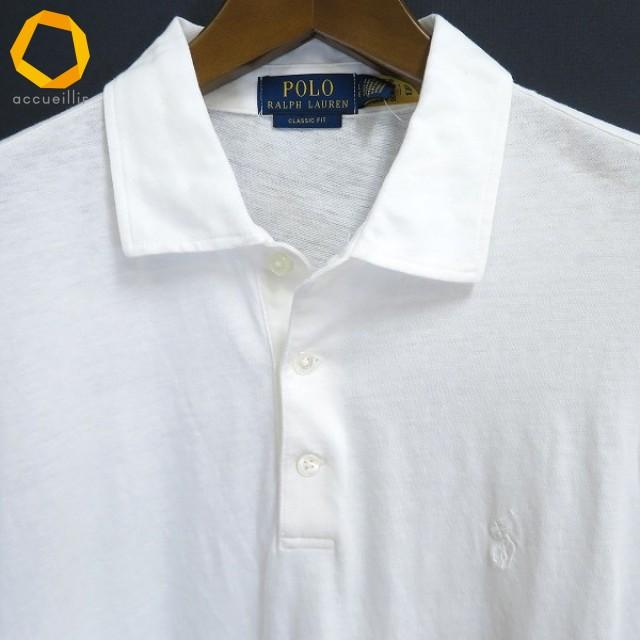 s ポロラルフローレン POLO RALPH LAUREN ポロシャツ LG 白 半袖