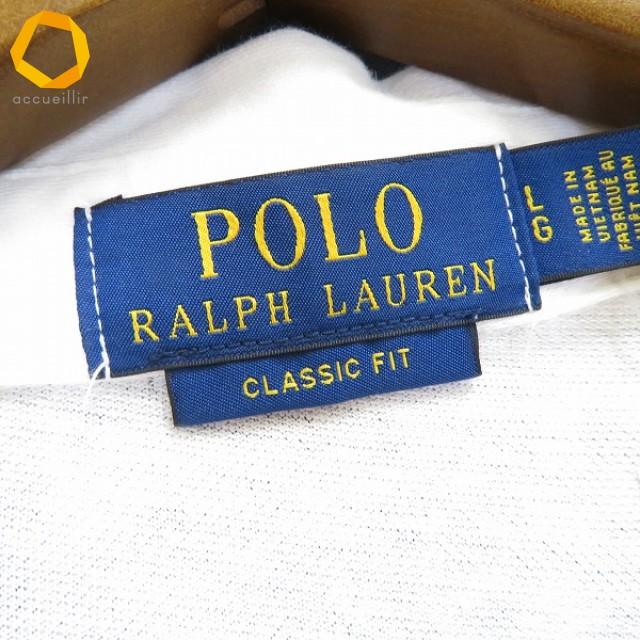 s ポロラルフローレン POLO RALPH LAUREN ポロシャツ LG 白 半袖