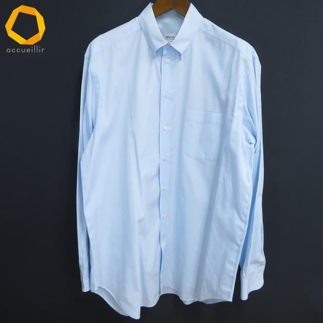 a アルマーニコレツォーニ ARMANI COLLEZIONI シャツ 43/17 水色 長袖