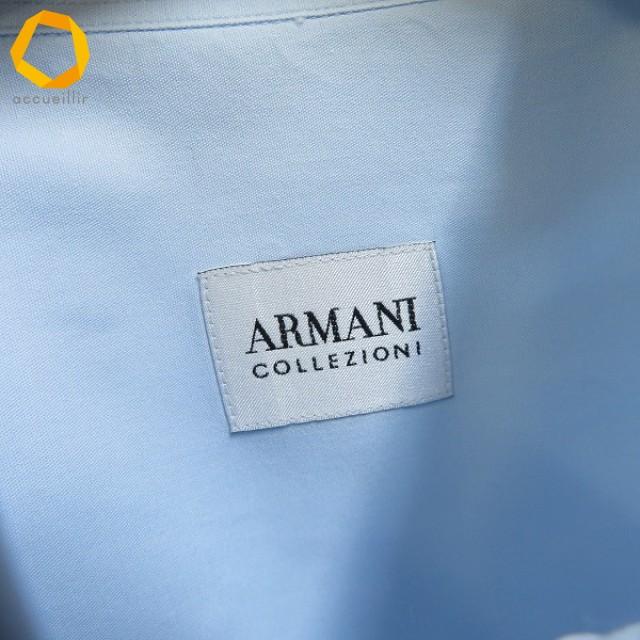 a アルマーニコレツォーニ ARMANI COLLEZIONI シャツ 43/17 水色 長袖