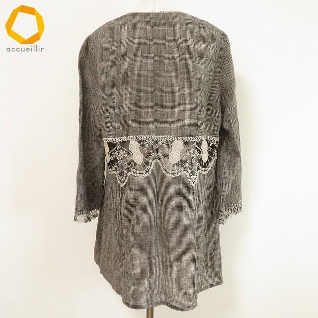 Rossa ワンピース ブラック 刺繍 ボレロ風 インポートロッサ 麻 #anc 