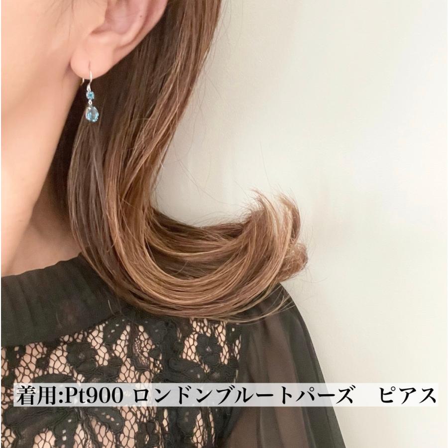 プラチナ 誕生石 ピアス ロンドンブルートパーズ 11月誕生石 ペア 