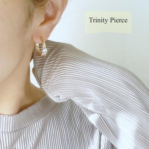 トリニティ ピアス 18金 プラチナ 地金ピアス フープピアス K18 Pt900