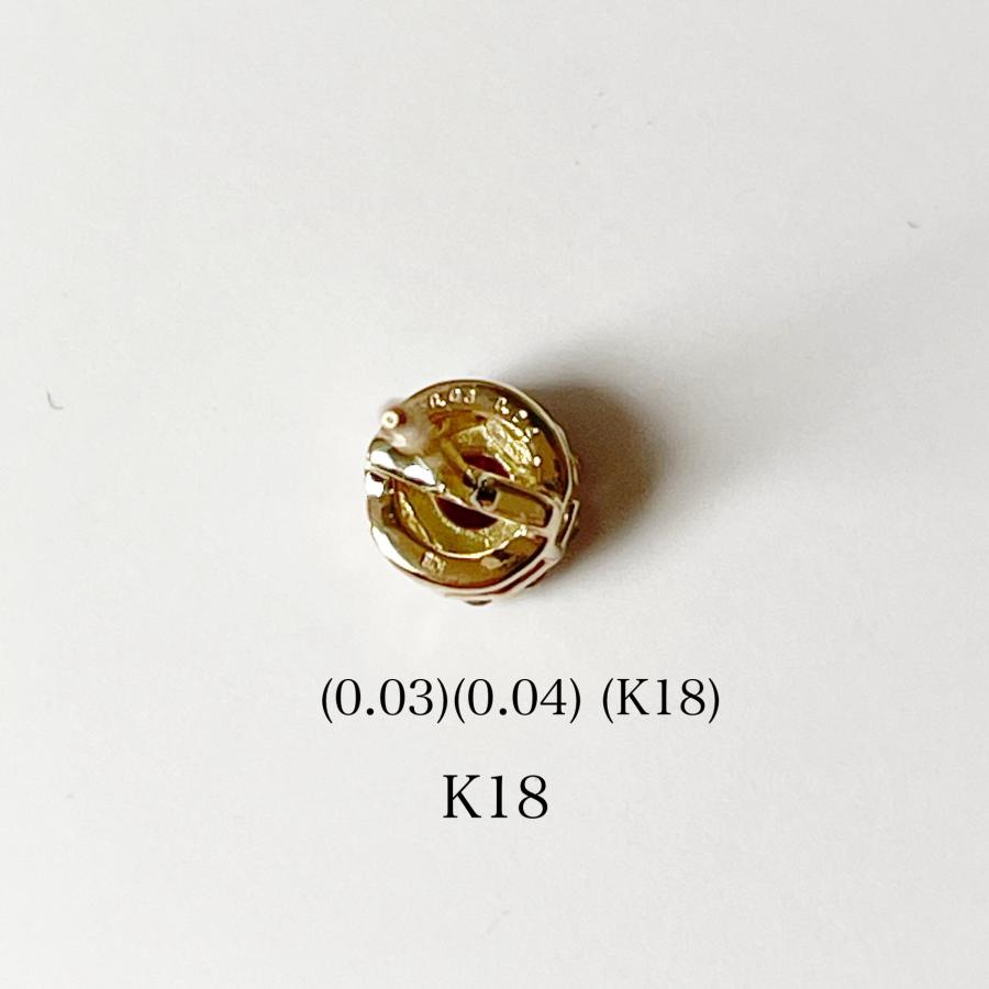 ルビー  ダイヤモンド　ピアス  18金　K18 スタッド　取り巻きピアス   レディース  7月 誕生石 誕生日 色石 記念日 プレゼントの画像