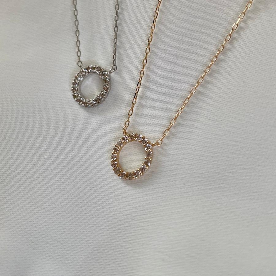 プラチナ ネックレス ダイヤモンド 0.2ct サークル Pt900 プラチナ ネックレス ダイヤモンド 0.2ct サークル Pt900