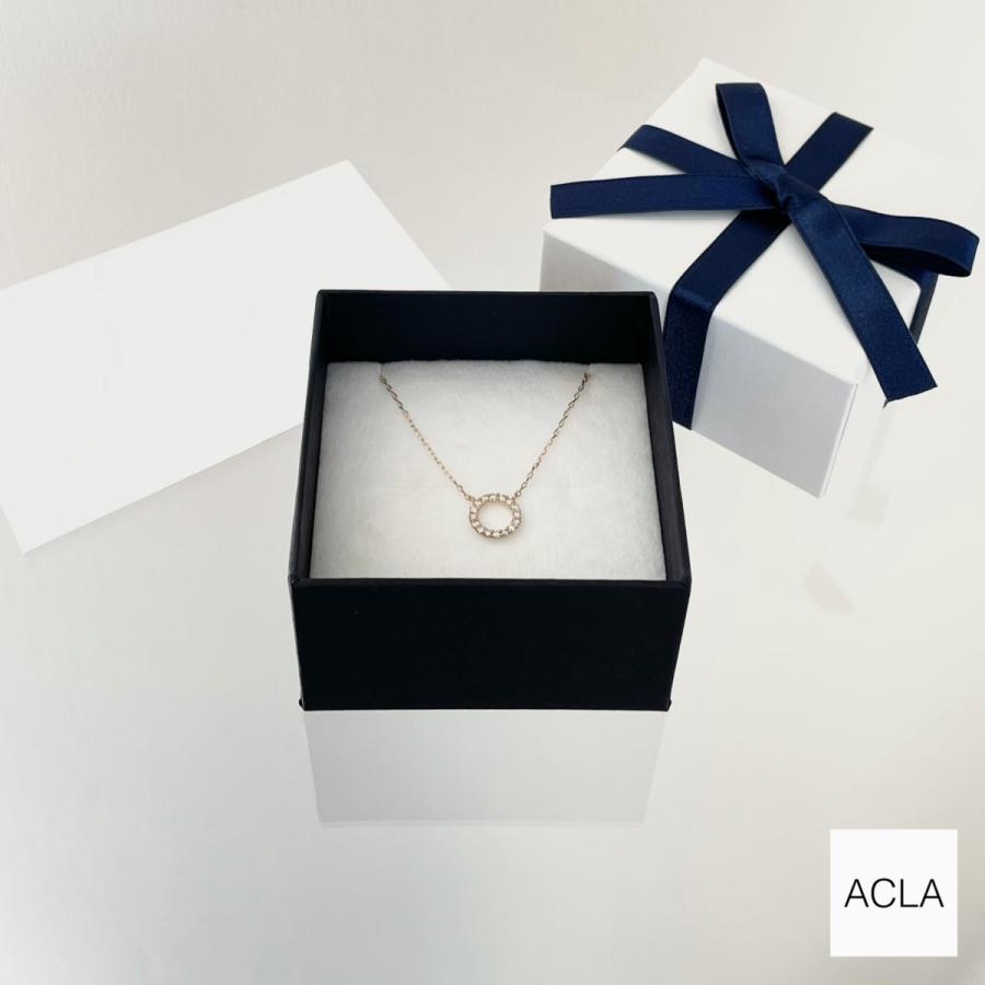 18金 ネックレス  ダイヤモンド  K18  0.2ct 丸 サークル 輪 ジュエリー ご褒美 プレゼント Diamond Necklaceの画像