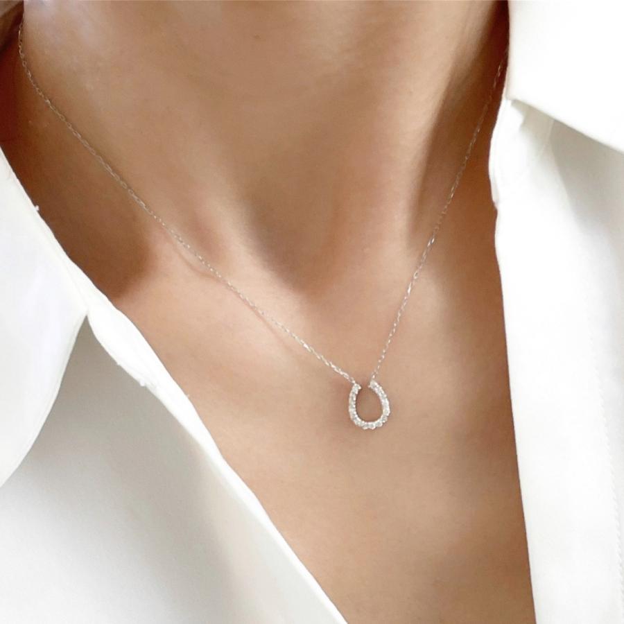 馬蹄 ネックレス プラチナ 馬の蹄 ダイヤモンド 0.2ct Pt900 馬蹄 ネックレス プラチナ 馬の蹄 ダイヤモンド 0.2ct Pt900