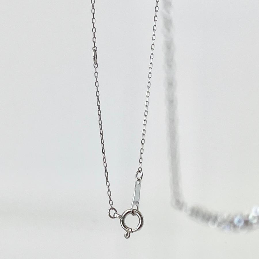 プラチナ ダイヤモンド ライン ネックレス グラデーション 0.1ct Pt900