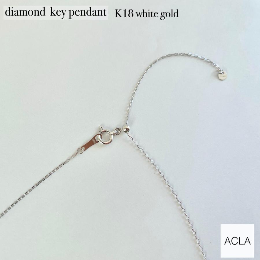 【美品】K18+天然ダイヤモンド0.58ct　ネックレス ネックレス K18 18金 ダイヤモンド 天然 鍵 キー ラッキーモチーフ