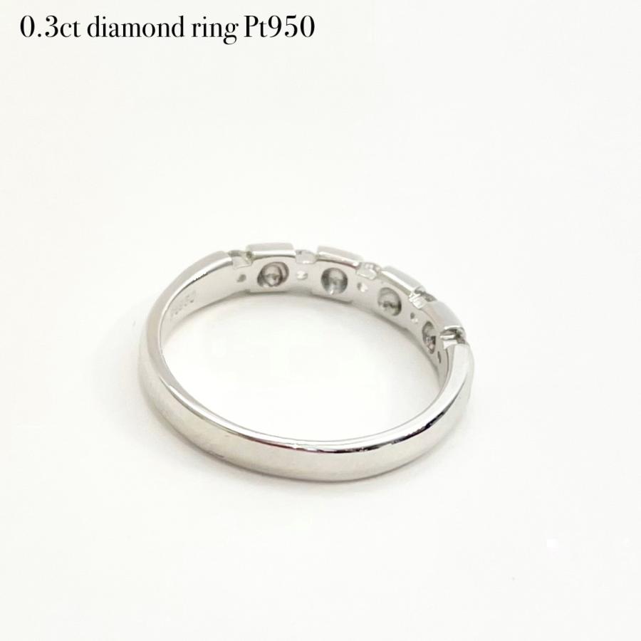 プラチナPt950 指輪 ダイヤモンド リング 0.3ct 挟み留め プラチナPt950 指輪 ダイヤモンド リング 0.3ct 挟み留め