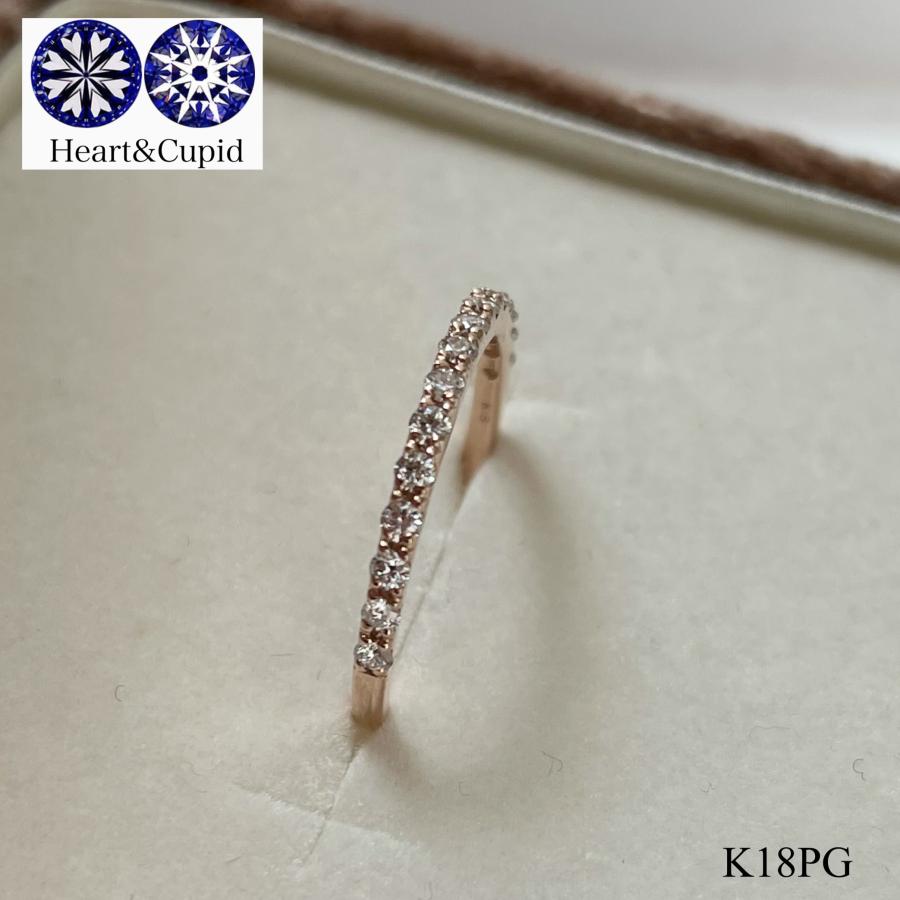 指輪 ダイヤモンド 18金 リング ピンクゴールド 0.2ct ハーフ