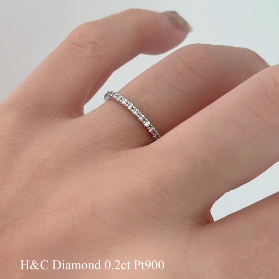 指輪 ダイヤモンド プラチナ リング 0.2ct Pt900ハーフ エタニティ