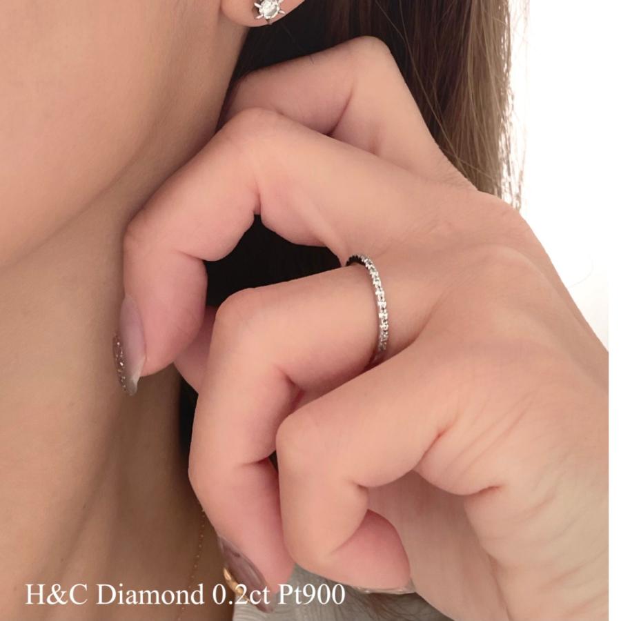 指輪 ダイヤモンド プラチナ リング 0.2ct Pt900ハーフ エタニティ