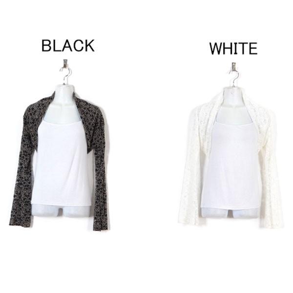 長袖ボレロ 花柄総レースドルマン長袖ボレロ 長袖ジャケット レディース |  | 01