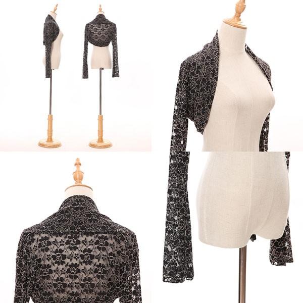 長袖ボレロ 花柄総レースドルマン長袖ボレロ 長袖ジャケット レディース |  | 02