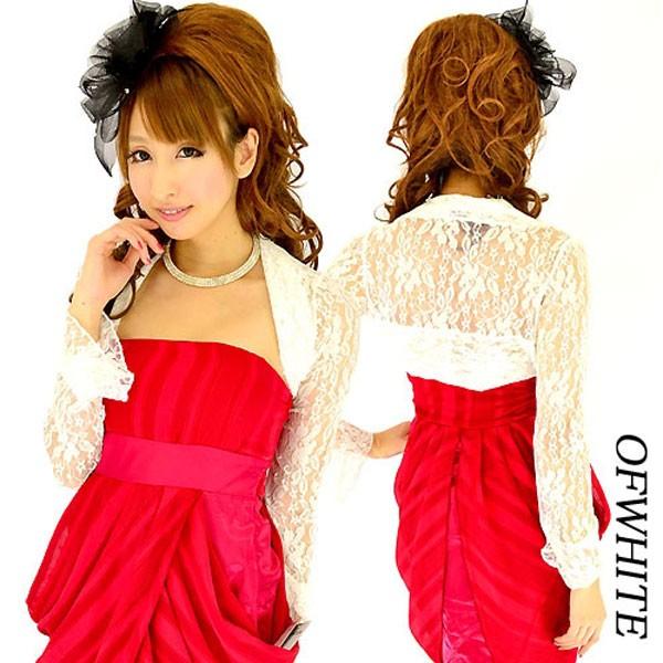 長袖ボレロ 総花柄レースショート丈長袖ボレロ 長袖ジャケット レディース |  | 01